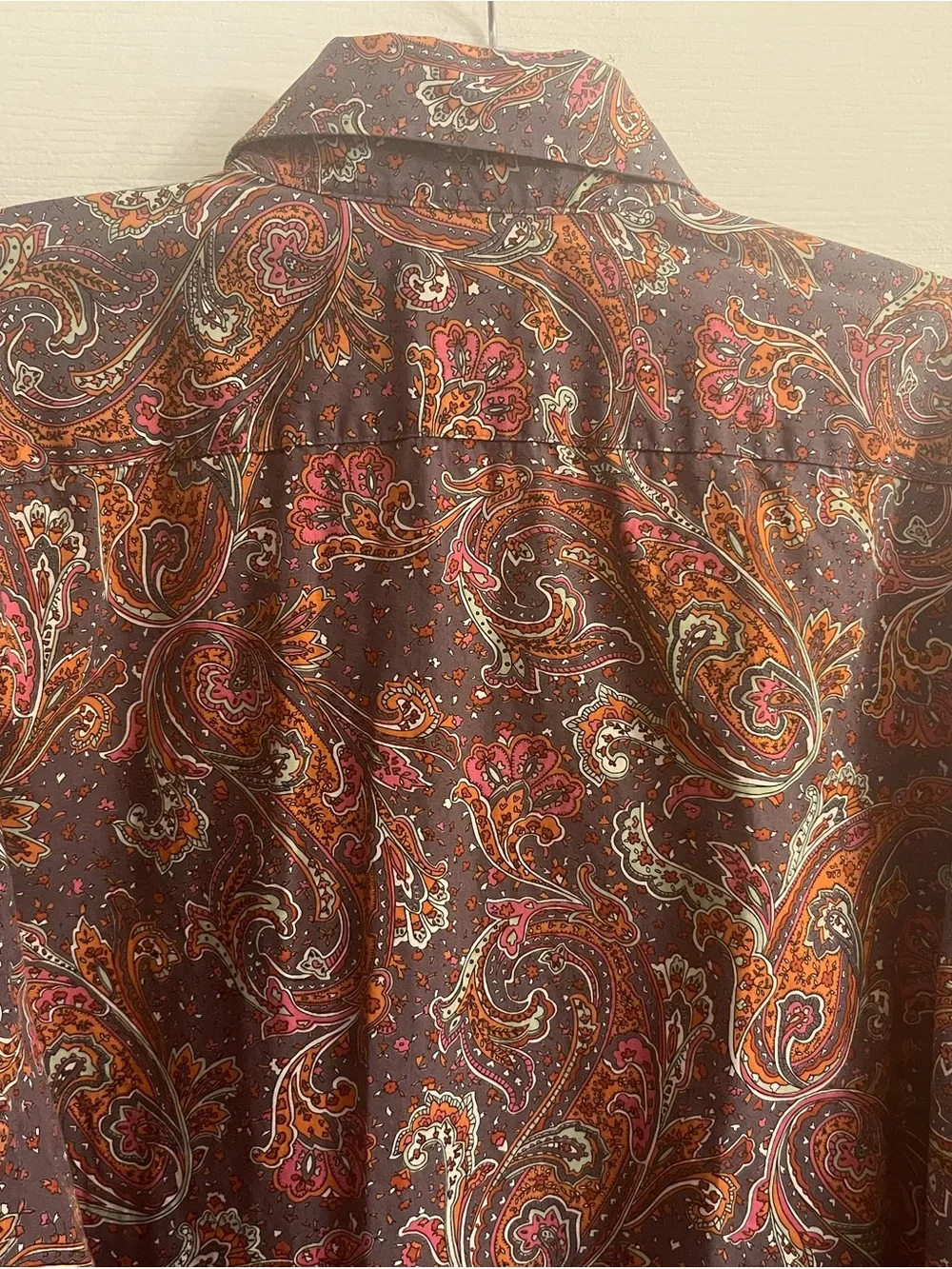 Tailorbyrd Brown Paisley Long-Sleeve Button-Down Shirt